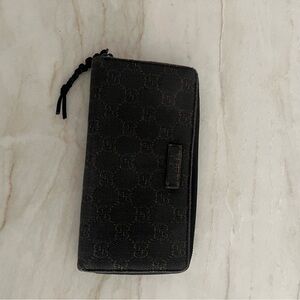 Gucci black canvas wallet